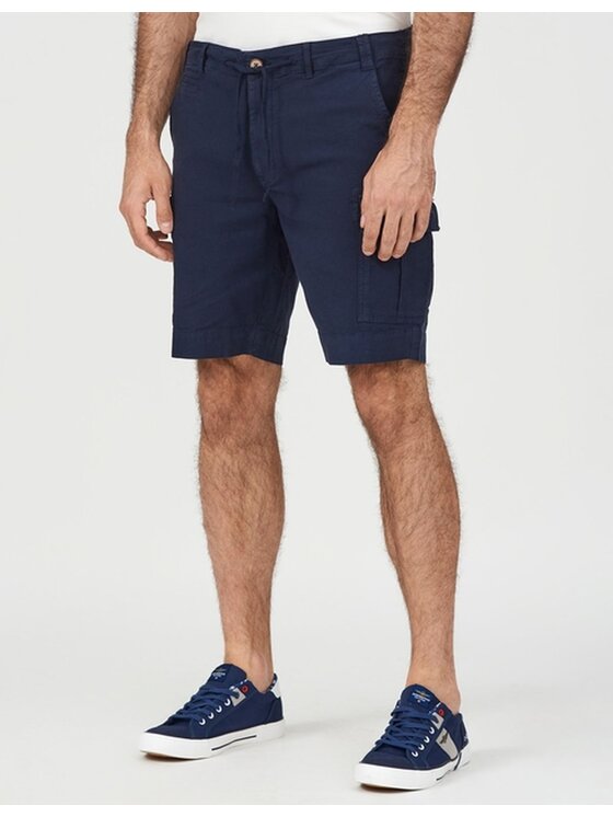Aeronautica Militare Aeronautica Militare Bermuda Bermuda in misto lino con coulisse Blu Regular Fit