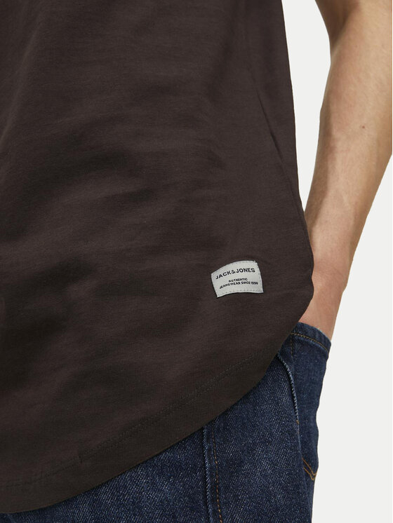Jack&Jones Jack&Jones Marškinėliai Jjenoa 12113648 Ruda Long Line Fit