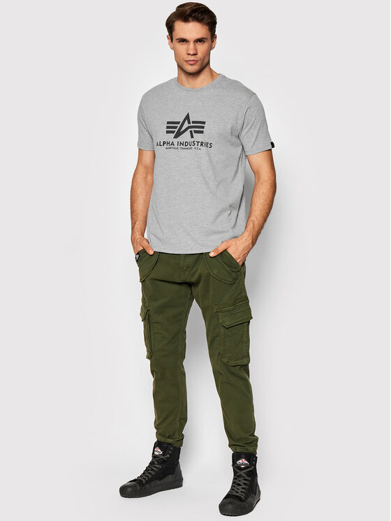 Alpha Industries Alpha Industries T-Shirt Basic 100501 Szary Regular Fit