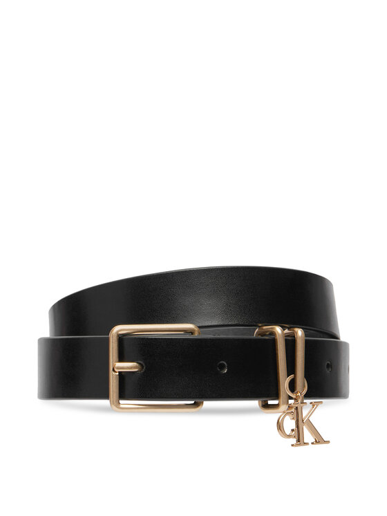 Calvin Klein Curea Logo Charm Belt LV04F7086G Negru