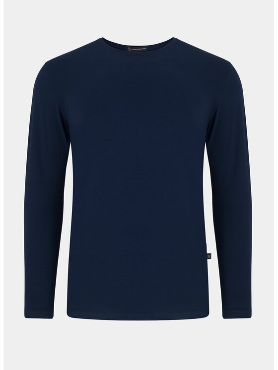 Pako Lorente Pako Lorente Longsleeve P000B-TL-006 Granatowy Slim Fit