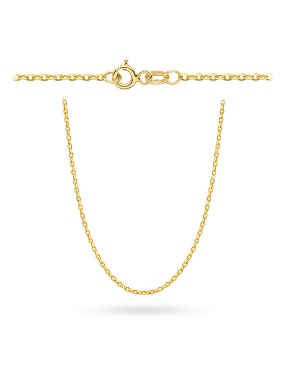 Fugart Fugart Naszyjnik Rolo diamentowany 45 cm FUG1-26-L00058-2 Złoty