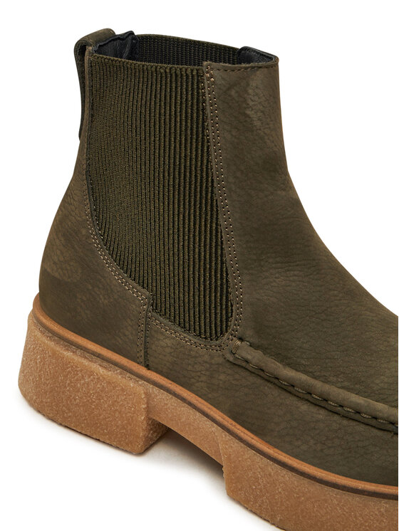Clarks Clarks Kotníková obuv s elastickým prvkem Linoso Top 26178696 Zelená