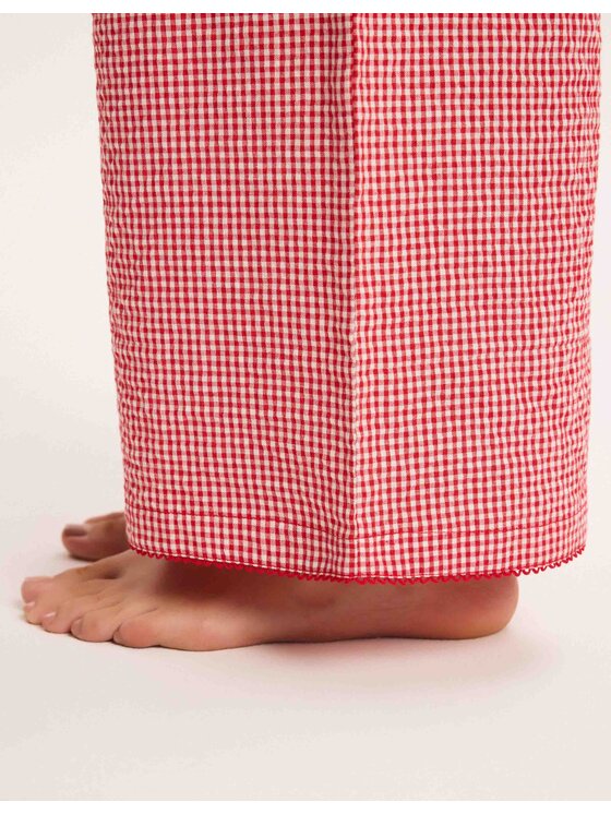 Esotiq Esotiq Piżama 45868 Czerwony Regular Fit