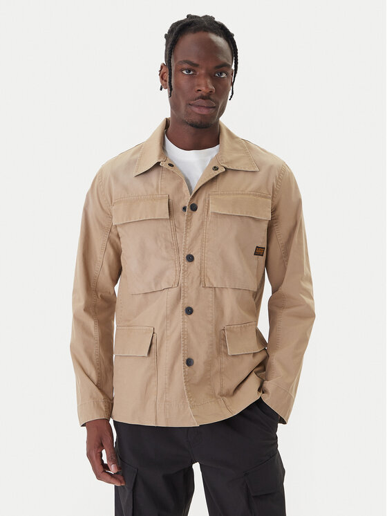 G-STAR G-STAR Риза-яке 4 Pkt Overshirt D26429-D387 Бежов Slim Fit