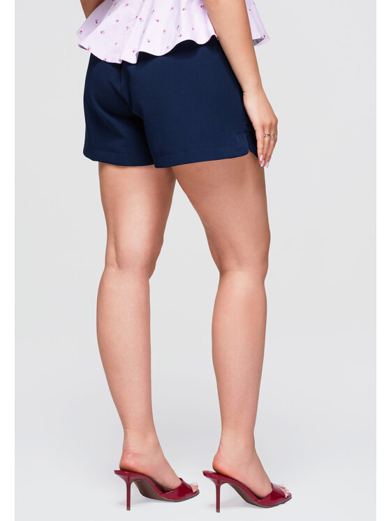 Ombre Ombre Szorty materiałowe OW-ST-E0009 Granatowy Relaxed Fit