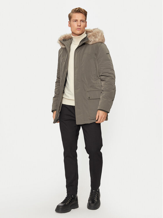 Geox Parka Mit Kapuze-M6428KT2270F3030 Giacca, Verde (Military F3030