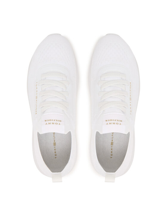 Tommy Hilfiger Tommy Hilfiger Sneakers Knit Extralight Runner FW0FW09112 Alb