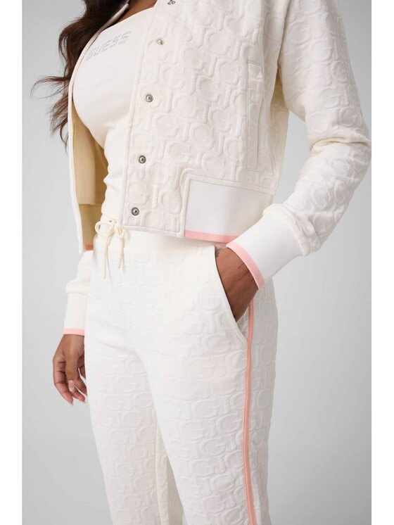 Guess Guess Kalhoty z materiálu 183940 Béžová Classic Fit