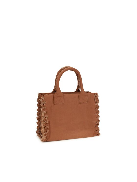 PINKO PINKO Torebka Brown Cotton Shoulder Brązowy