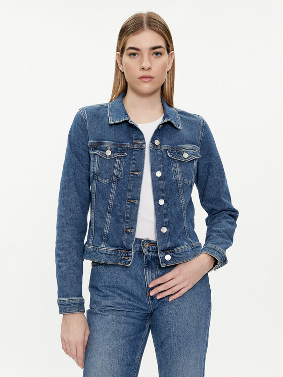 Tommy Hilfiger Tommy Hilfiger Jeansová bunda WW0WW41335 Modrá Slim Fit