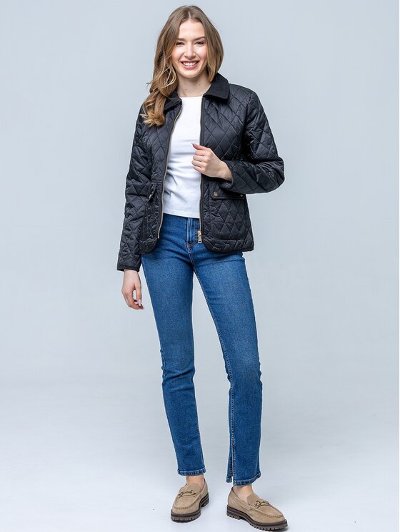 Perso Perso Kurtka przejściowa BLE268015F Czarny Regular Fit