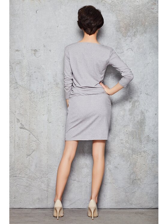 Infinite You Infinite You Sukienka letnia M041 Szary Basic Fit