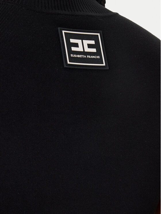 Elisabetta Franchi Elisabetta Franchi Kootud kleit AM-02S-61E2-V390 Must Regular Fit