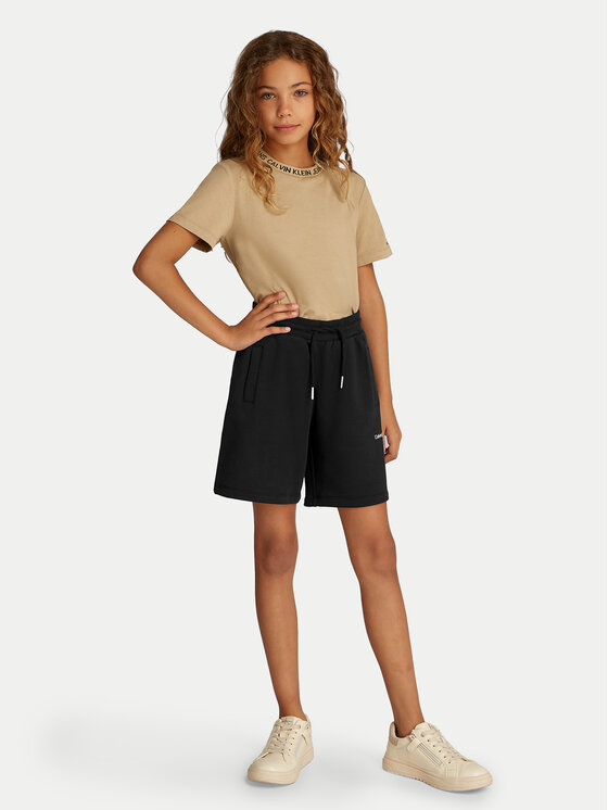 Calvin Klein Jeans Calvin Klein Jeans Спортни шорти New Inst. Logo IU0IU00703 Черен Relaxed Fit