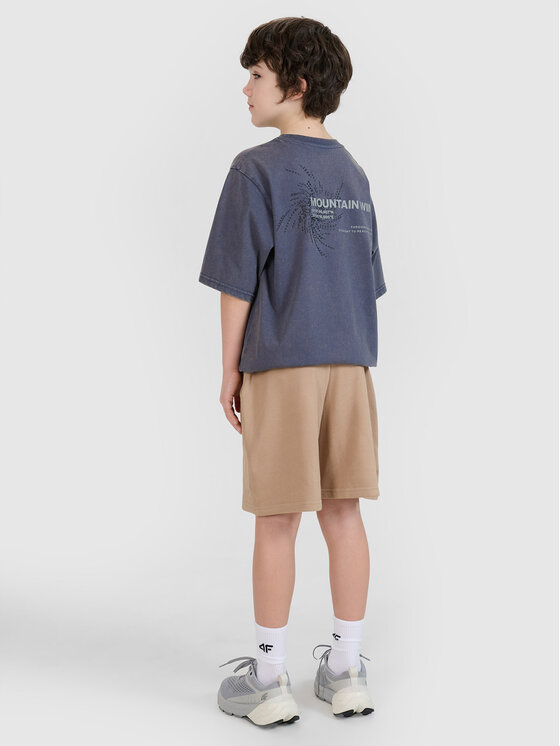 4F 4F Szorty sportowe BASIC+ Beżowy Oversize