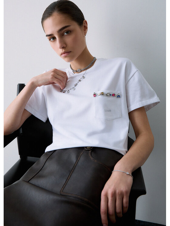 Liu Jo Liu Jo T-shirt WF6434J0088L9368 Bianco Regular Fit
