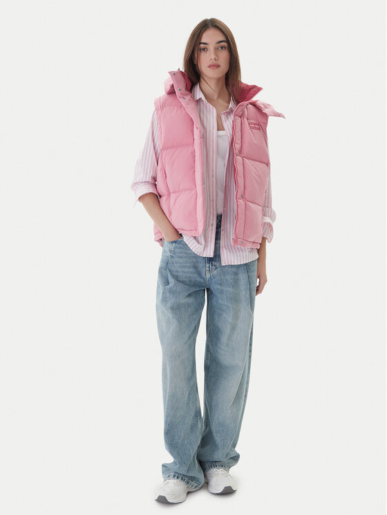 Tommy Jeans Tommy Jeans Ujjatlan Tjw Alaska Grid Down Vest DW0DW21627 Rózsaszín Regular Fit