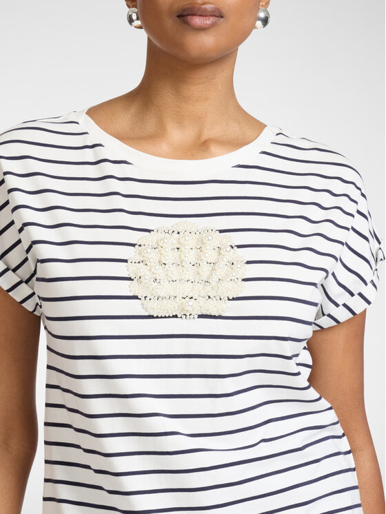 Elena Mirò Elena Mirò T-Shirt G063Z000717N001 Biały Boxy Fit