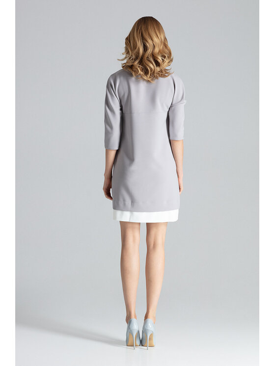 FIGL FIGL Sukienka M333 Szary Regular Fit
