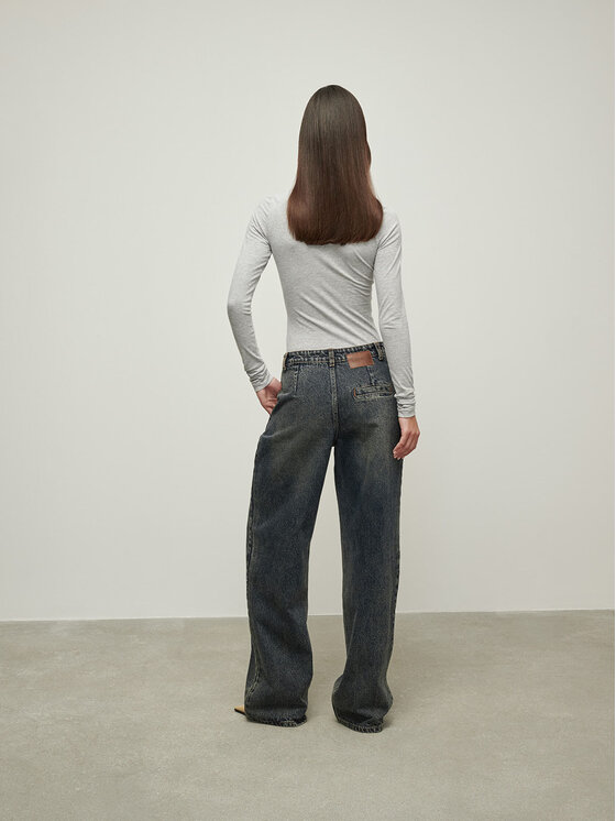 La Mania La Mania Jeansy EDGY Szary Classic Fit