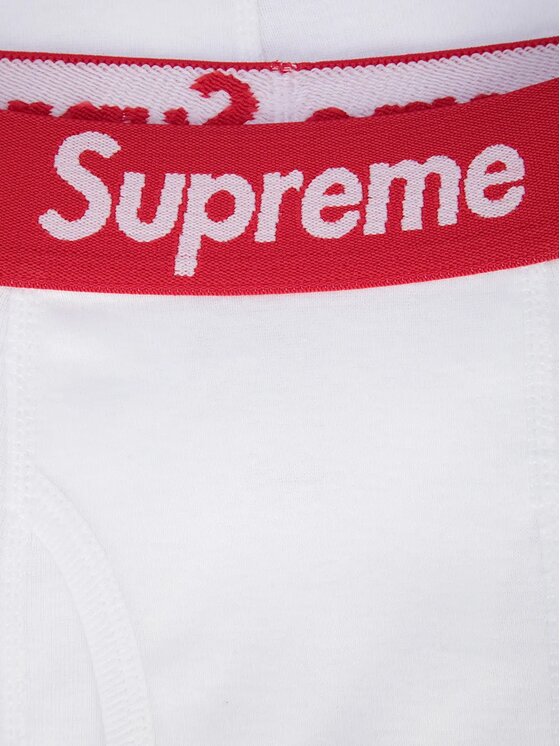 Supreme Hanes Boxer Briefs White S 4枚セット Supreme Komplet 4 par bokserek Hanes Boxer Brief White Biały