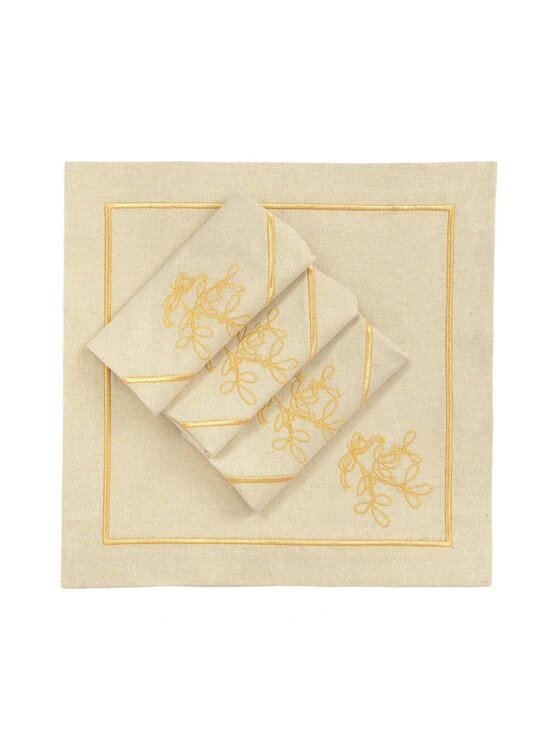 Roseberry Home Roseberry Home Serwetki Mistletoe Goldenline Złoty