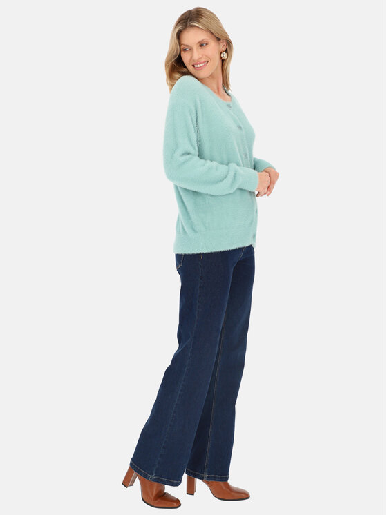 Red Button Red Button Kardigan Fluffy Turkusowy Regular Fit