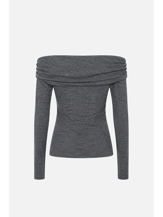 PINKO PINKO Bluzka Morellino Szary Fitted Fit