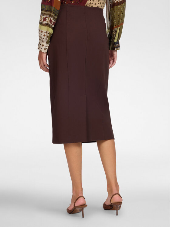 Elena Mirò Elena Mirò Spódnica midi 1802Z100083N0H2 Brązowy Slim Fit