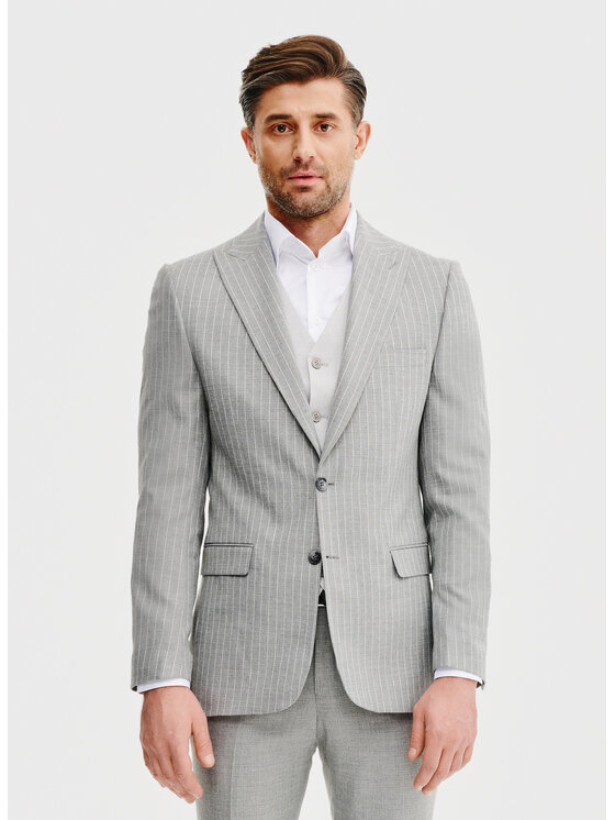 Pako Lorente Pako Lorente Marynarka P25SF-3G-025 Szary Slim Fit