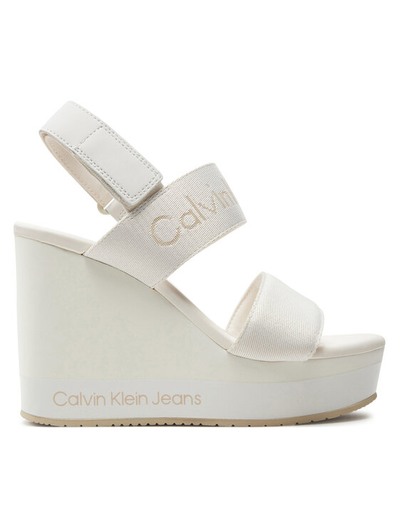 Calvin Klein Jeans Calvin Klein Jeans Sandale Wedge Sandal Webbing In Mr YW0YW01360 Bijela