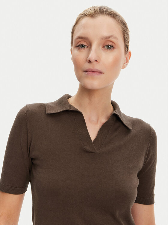 Weekend Max Mara Weekend Max Mara Polo marškinėliai Roncolo 2525366071 Ruda Regular Fit