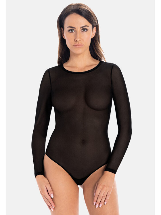Teyli Damskie Teyli Body, rozmiar XL Czarne, damskie z siateczki Sophie
