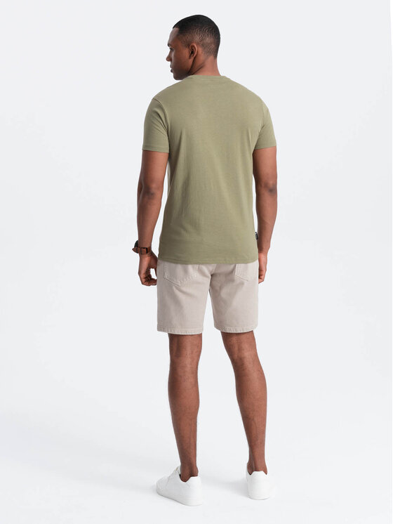 Ombre Ombre T-Shirt OM-TSPT-0125 Khaki Regular Fit