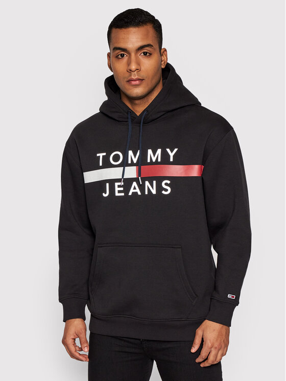 Tommy Jeans Tommy Jeans Bluza Reflective Flag DM0DM07410 Czarny Relaxed Fit
