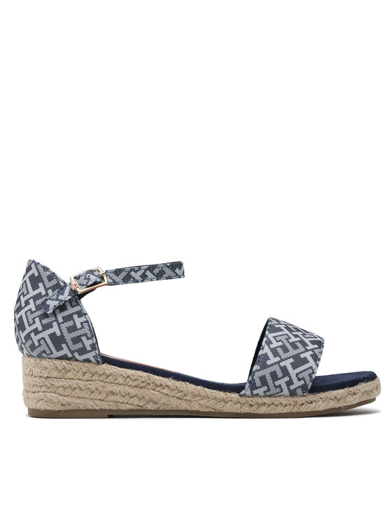 Tommy Hilfiger Tommy Hilfiger Espadrilles Rope Wedge Sandal Denim T3A7-32776-0048 S Kék