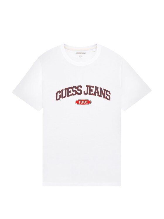 Guess Jeans Guess Jeans T-Shirt 165549 Bílá Classic Fit