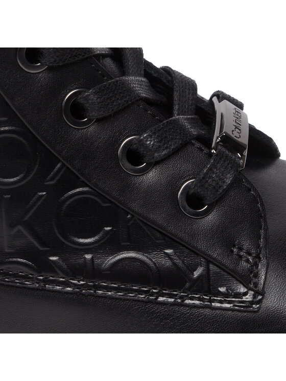 Calvin Klein Calvin Klein Μποτάκια Rubber Sole Combat Boot HW0HW01292 Μαύρο