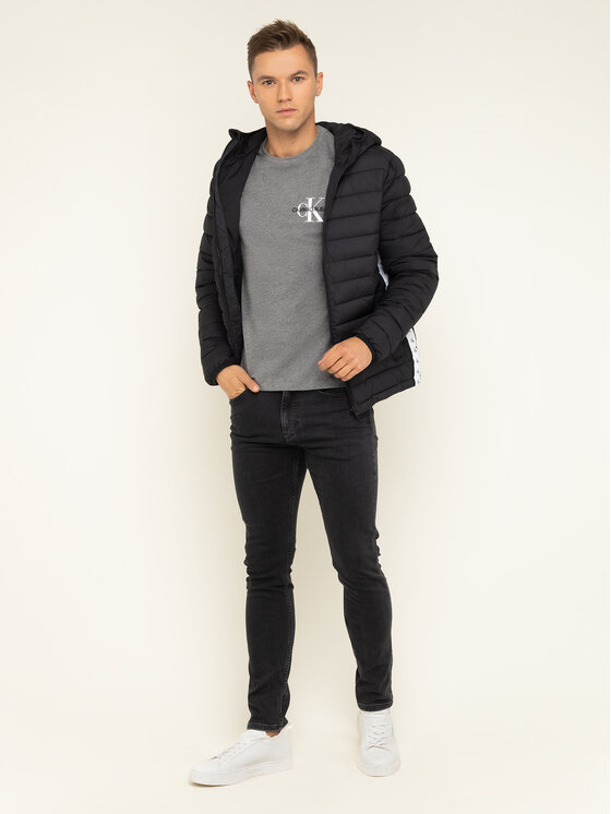 Calvin Klein Jeans Calvin Klein Jeans Marškinėliai Monogram Embro J30J313438 Pilka Regular Fit