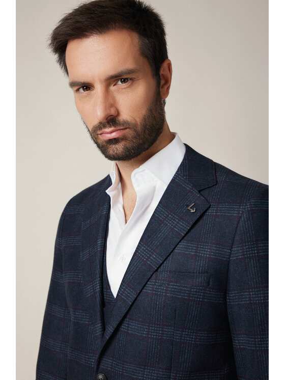 Lancerto Lancerto Marynarka Gesualdo MA131225000008 Granatowy Slim Fit