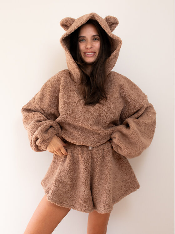 MissDenim MissDenim Polar Teddy Bear Brązowy Oversize