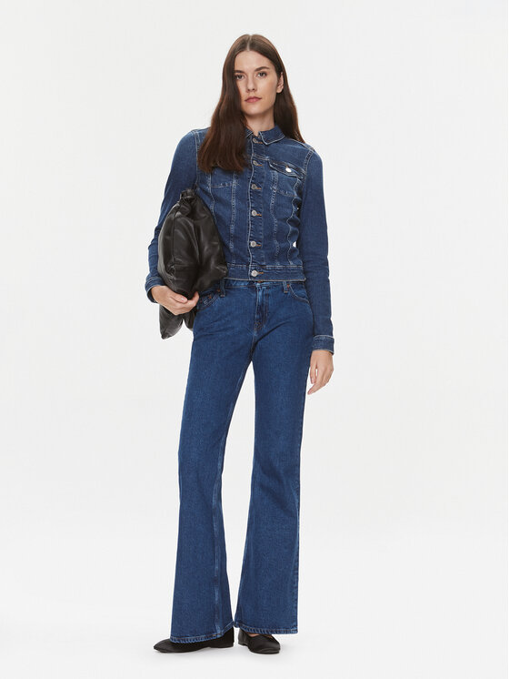 Tommy Jeans Tommy Jeans Kurtka jeansowa Vivianne DW0DW17215 Granatowy Regular Fit