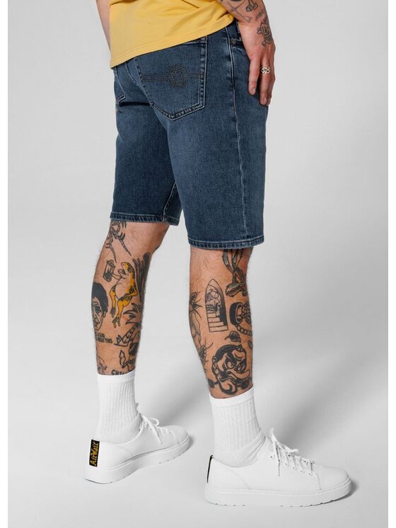 PITBULL PITBULL Szorty jeansowe Highlander Niebieski Regular Fit
