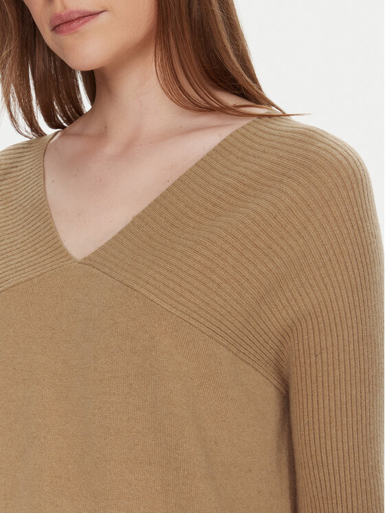 United Colors Of Benetton United Colors Of Benetton Pletena obleka 1044DV02C Bež Relaxed Fit