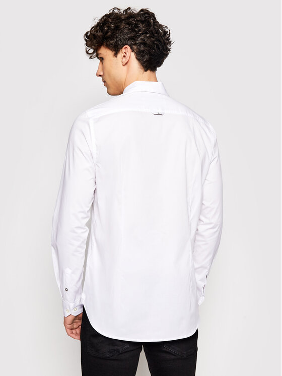 Calvin Klein Jeans Camicia J30J317131 Bianco Slim Fit • Modivo.it