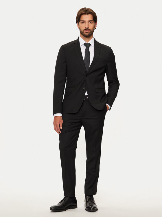 Selected Homme Selected Homme Παντελόνι κοστουμιού 16092419 Μαύρο Slim Fit