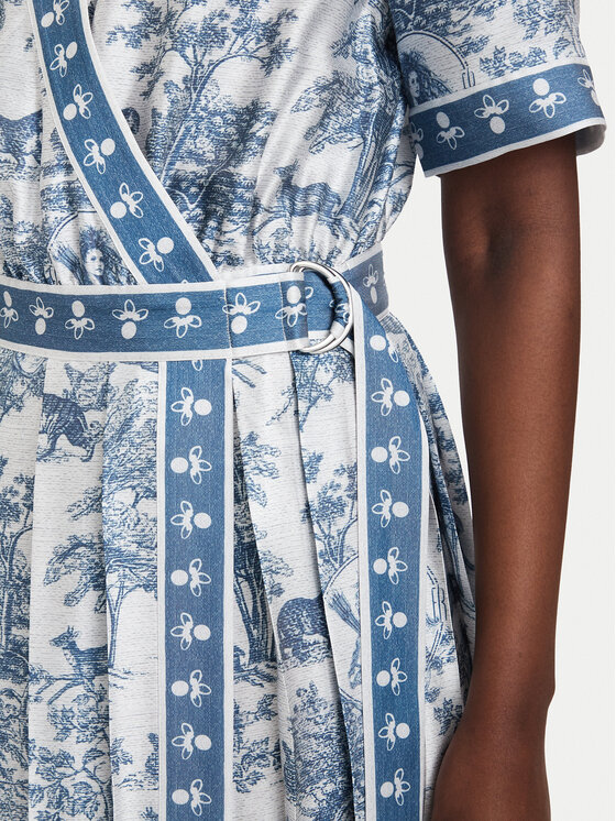 Fracomina Fracomina Ежедневна рокля FS26SD1010W435K5 Светлосин Regular Fit