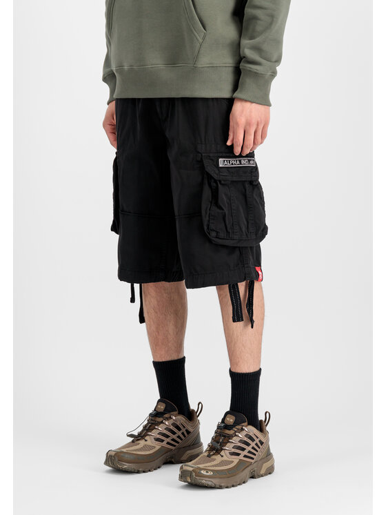 Alpha Industries Alpha Industries Szorty Jet Short Czarny Regular Fit