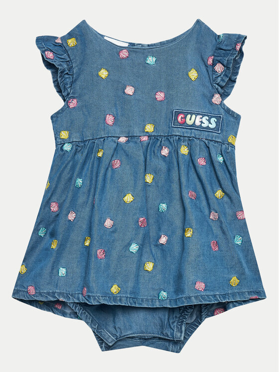 Guess Guess Vsakodnevna obleka S4GG17 WFBS0 Mornarsko modra Regular Fit